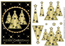 Buttons Christmas Trees Ii Black