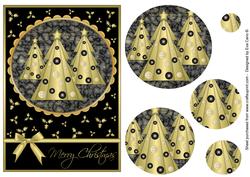 Buttons Christmas Trees Ii Pyramid Black