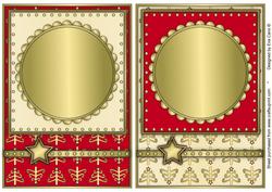 Christmas Blank Card Fronts in Red and White