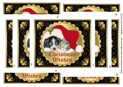 Christmas Cat and Dog Spiral Edge Stacker Black