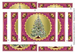 Christmas Tree Spiral Edge Stacker Pink