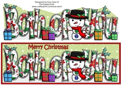 Jolly Snowman with presents BOTH OF YOU large dl