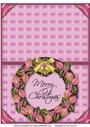 Christmas Wreath Over the Edge Pink