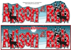 Christmas Winter Scene ALISON & ROB large dl