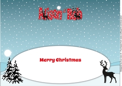 Christmas Winter Scene ALISON & ROB large dl insert