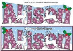 Christmas Reindeers ALISON large dl