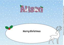 Christmas Reindeers ALISON large dl insert