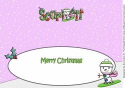Jolly Snowman Snowboarding SCARLETT large dl insert