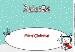 Jolly Snowman dancing AIDEEN large dl insert