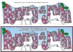 Christmas Reindeers PENNY & JOHN large dl