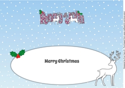 Christmas Reindeers PENNY & JOHN large dl insert