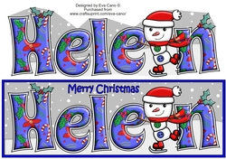 Jolly Snowman Skating HELEN large dl