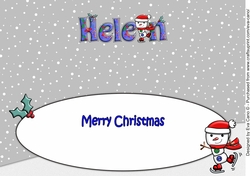 Jolly Snowman Skating HELEN large dl insert