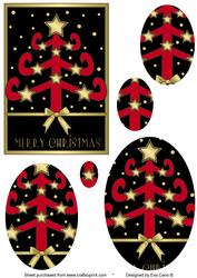 Funky Christmas Tree Pyramid Black