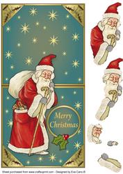 Vintage Santa - Over the Edge Blue