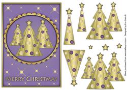 Buttons Christmas Trees Ii Lilac