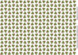 Christmas Holly Paper (white)