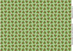 Christmas Holly Paper (green)