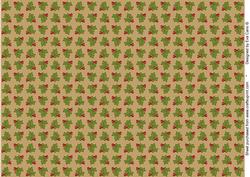 Christmas Holly Paper (brown)