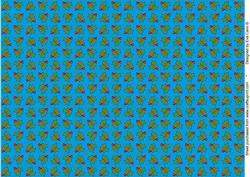 Christmas Holly Paper (cyan)
