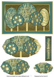 Metallic Forest Pyramid Blue