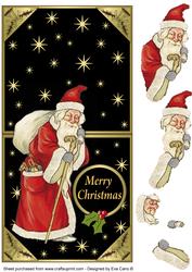 Vintage Santa - Over the Edge Black