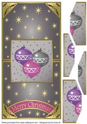 Christmas Baubles Vertical Fold Back