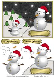 Christmas Snow Couple