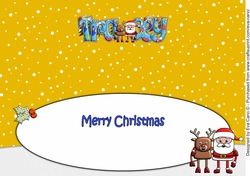 Smiley Santa and Rudolf best friends TRACEY large dl insert 2