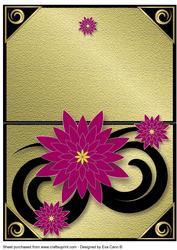 Oriental Magenta Flowers Over the Edge