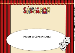 Theatrical Birthday SALVADOR large dl insert