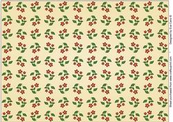 Red Flowers Backing Paper