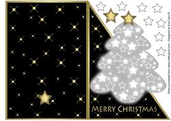 Bright Christmas Tree in Black