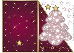 Bright Christmas Tree in Burgundy