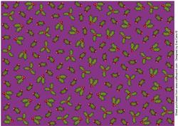 Christmas Holly Backing Paper (purple)