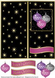 Christmas Baubles Dl Cut and Fold