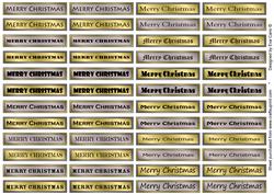 Merry Christmas Medium Tags (silver and Gold)