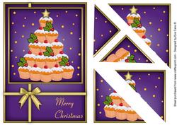Cupcake Christmas Stacker (dark Purple)