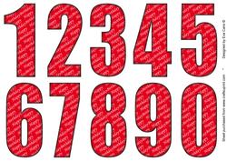 Big Numbers with Happy Birthday Pattern (red)