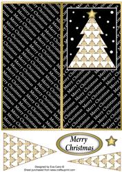 White Christmas Tree Dl Card