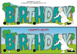 Crown Green Bowling Ladies 80th BIRTHDAY large dl