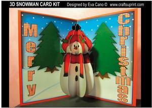 3D Snowman Card Kit