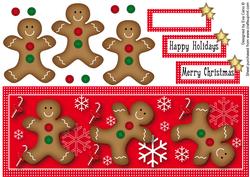 Gingerbread Men Large Dl Card