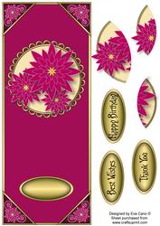 Oriental Magenta Flowers Large Dl