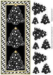 Black and White Christmas Trees Multipyramid