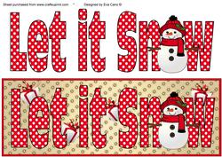 Let It Snow Large Dl with Decoupage
