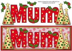 Buttons Christmas Trees Mum Large Dl