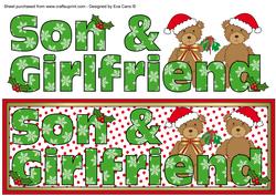 Christmas Teddies Son and Girlfriend Large Dl 2