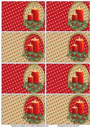 Christmas Candles Gift Tags