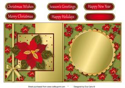 Poinsettia Fold Back (olive)